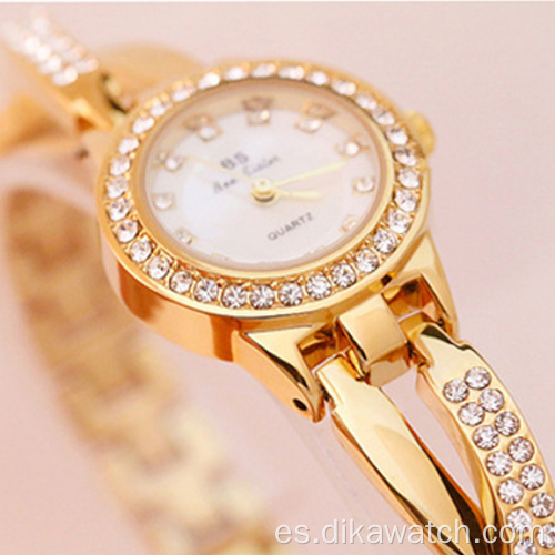 BS 2019 Relojes de pulsera casuales de cuarzo para mujer Lista vinculada de gama alta Reloj de diamantes completo personalizado Reloj de cuarzo Acero inoxidable FA1531